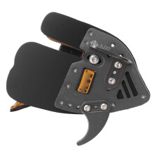 Archery Finger Tab M Black/Gray Leather-Aluminium