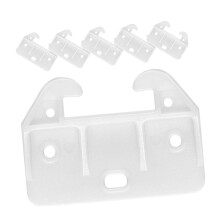 6pcs Plastic Center Mount Drawer Guide Brackets for Smooth Alignment and Stable Cabinet Slides White