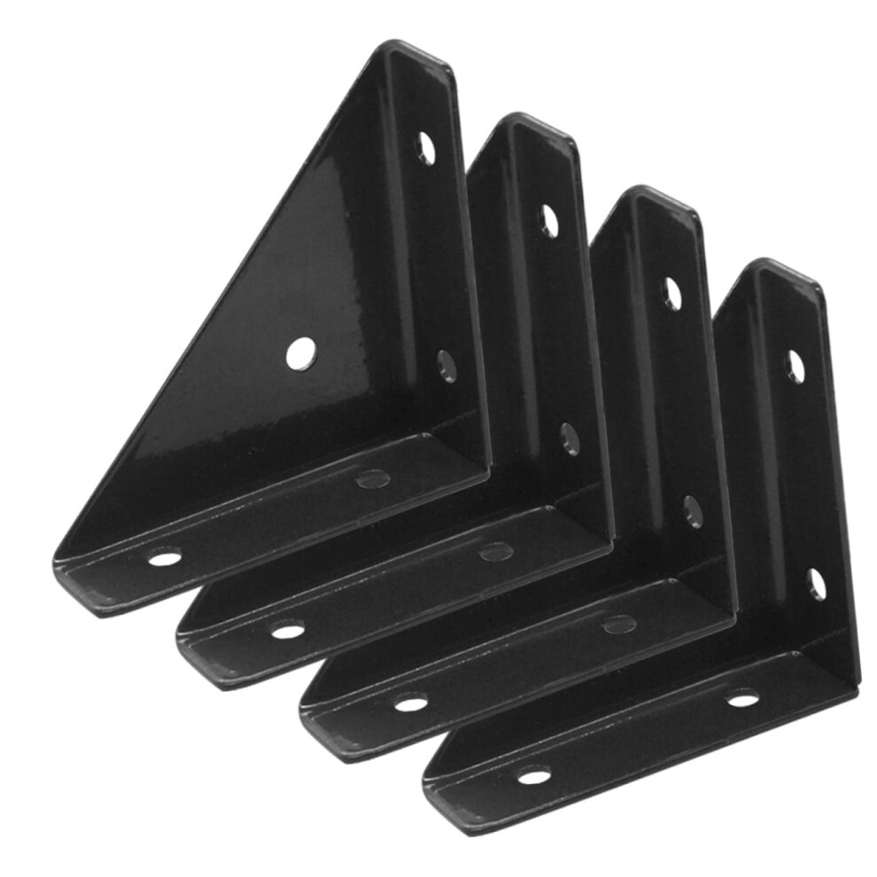 Triangle Corner Brackets For Wooden Furniture, 4Pcs Right Angle Table Shelf Support Braces For Easy Reinforcement 9351714551953