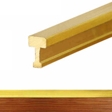 Brass Floor Transition Strip for Same Height Floors, Extra Narrow Threshold Trim, Durable Rustproof Finish