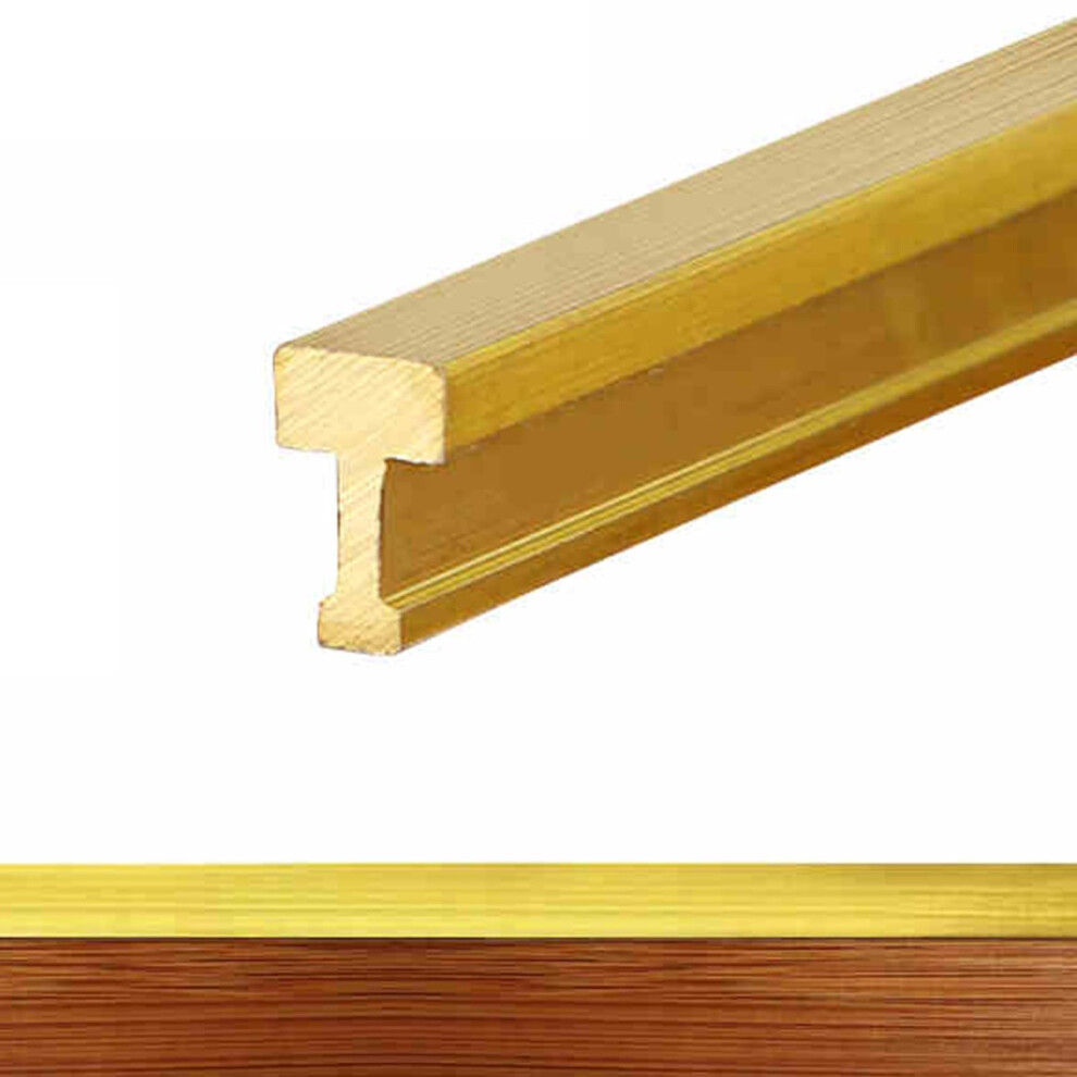 Brass Floor Transition Strip For Same Height Floors, Extra Narrow Threshold Trim, Durable Rustproof Finish 9330225404095