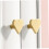 Heart Shaped Brass Cabinet Knobs Gold Drawer Pulls for Dresser Kitchen Wardrobe, Elegant Durable Design 5