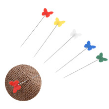 200 Pcs Quilting Pins Butterfly Flat Head 50mm Col