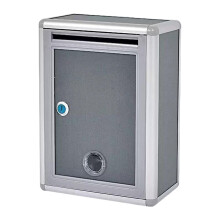 Wall Mounted Locking Mailbox Large Capacity Weatherproof Metal Mail Box with Key Lock