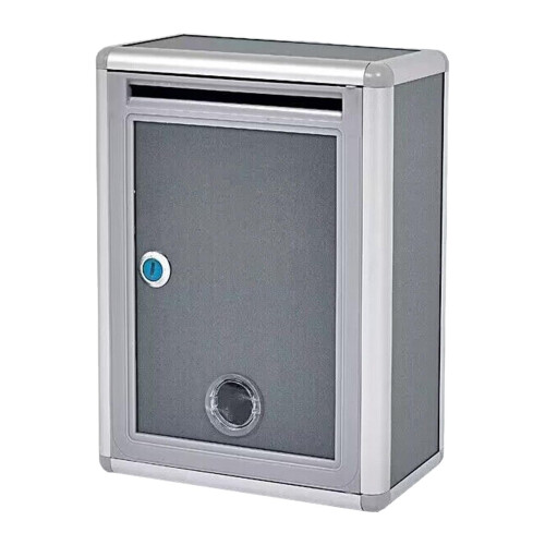 Wall Mounted Locking Mailbox Large Capacity Weatherproof Metal Mail Box with Key Lock