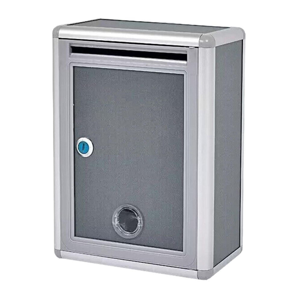 Wall Mounted Locking Mailbox Large Capacity Weatherproof Metal Mail Box With Key Lock 9771547926771