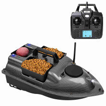 GPS Fishing Bait Boat 50x25x17cm 4.4lb cap Black