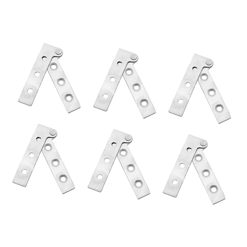 6Pcs Stainless Steel Concealed Door Hinges, Adjustable Hidden Hinge Set For Windows And Doors 9330225404118