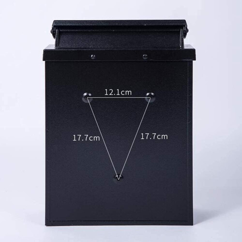 Rustproof Wall Mounted Mailbox, Vintage Aluminum Lockable Post Box for Secure Outdoor Letters 2