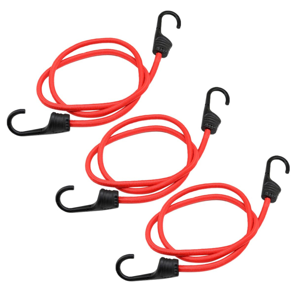3Pcs Bungee Cords With Hooks Tension Elastic Design For Motorcycle Cargo And Travel 9771547926894