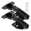 2pcs Soft Close Concealed Cabinet Hinges for Kitchen Doors, Black Finish, Compact Frameless Design 1