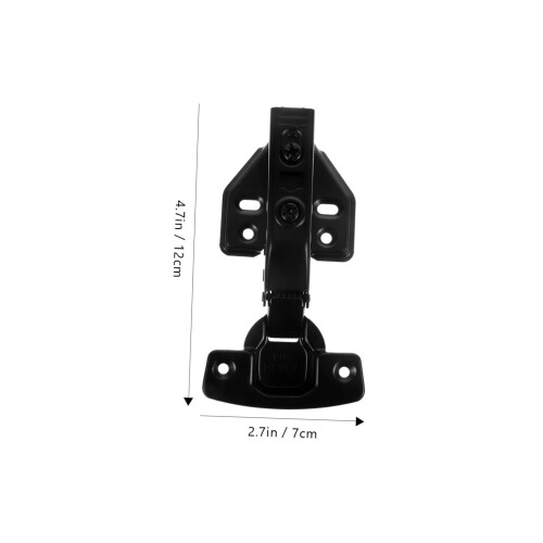 2pcs Soft Close Concealed Cabinet Hinges for Kitchen Doors, Black Finish, Compact Frameless Design 1