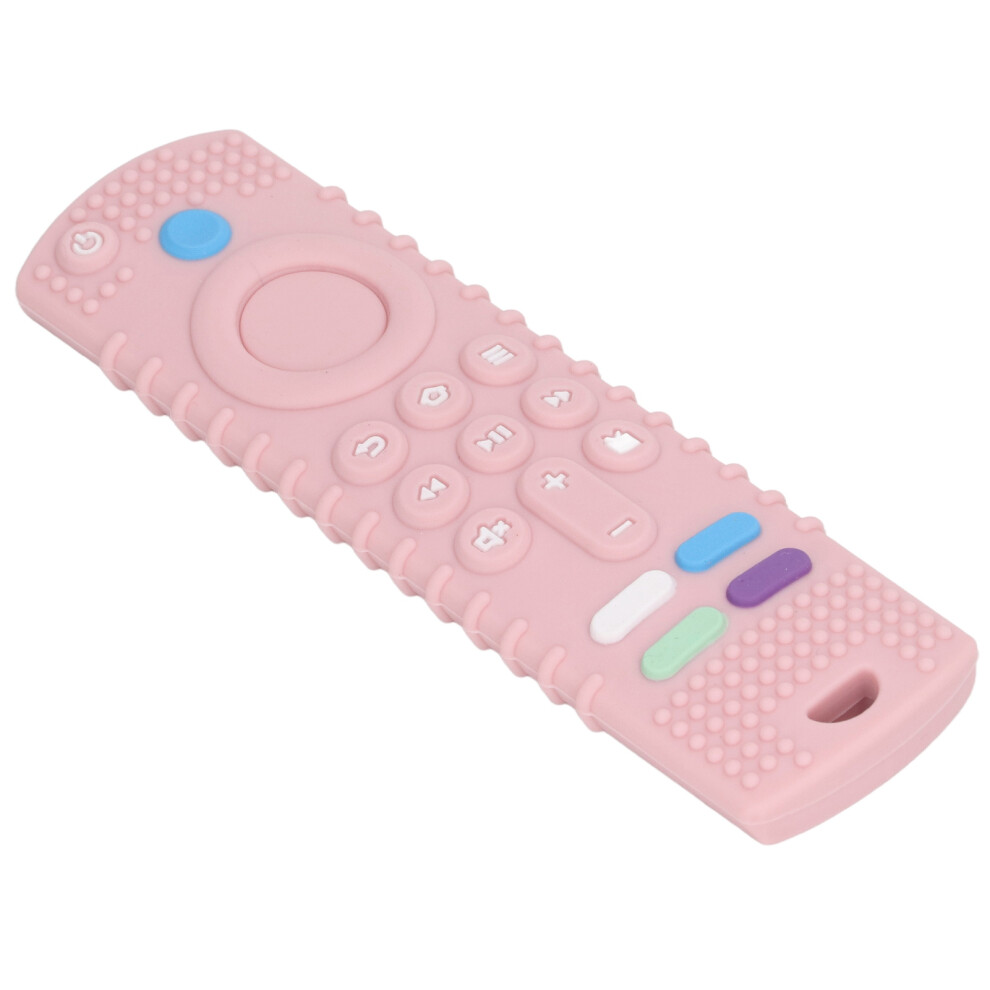 Remote Control Teether Toy Soft Silicone Pink
