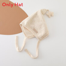 (Ivory)Cute Baby Winter Wool Hat Thick Knitted Cap For Warm For Toddler Outdoor Use