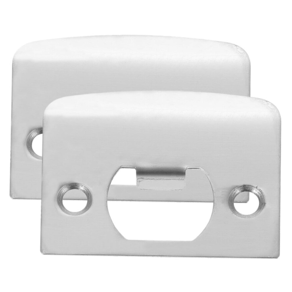 2Pcs Heavy Duty Door Strike Plate Stainless Steel Reinforced Latch Plate For Enhanced Door Security 9771547927006