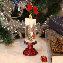 (Red - Santa Claus) Flameless LED Christmas Candle, Battery Operated Waterproof Santa Claus Decoration