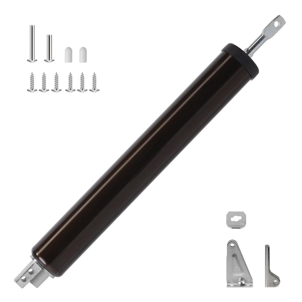 Heavy Duty Storm Door Closer With Hold Open, Quiet Close And Adjustable Speed, 90 Opening, Brown Aluminum 9330225404484