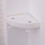 Bathroom Corner Shelf with Secure Double Suction Cup, Triangle SpaceSaving Design and Adjustable Hooks 4