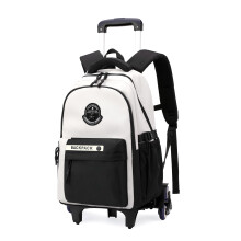 30L Water Resistant Rolling Backpack for Boys and Teens, SixWheel Trolley School Bag with Multi Compartments