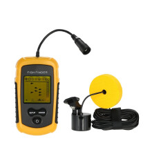 Portable Fish Finder Sonar with LCD Display, Depth and Fish Alarms for Boat, Kayak, Ice Fishing