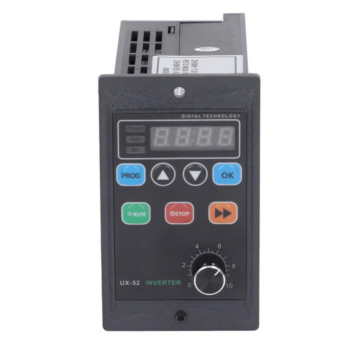 UX52 90W Variable Frequency Drive, Single Phase to Three Phase Motor Speed Controller for Fans and Water Pumps 2