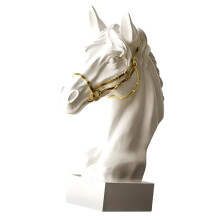 Hars paardenhoofd standbeeld realistisch detail handverf-Wit