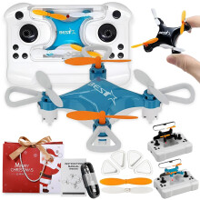 Mini Drone for Kids with LED Lights, 360 Flips, Altitude Hold and Easy OneKey Control, Blue
