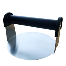 Stainless Steel Burger Press with HeatResistant Handle for Even Patties and Flat Bacon Cooking
