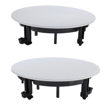 2PCS Ceiling Speaker Grille Covers Magnetic Round Metal Grill with Mounting Base Paintable White Finish for In‑Wall or Ceiling Speakers 280mm