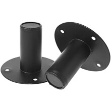 Speaker Mount Stand 2 Pack, Professional Metal Speaker Pole Mount Base with Stable Audio Mounting and Quick Screw Installation
