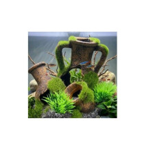 Decoração de aquário ânforas empilhadas esconderijos efeito espuma 10 cm