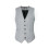 (S, Grey) Men's V-neck Suit Vest S Vest 1