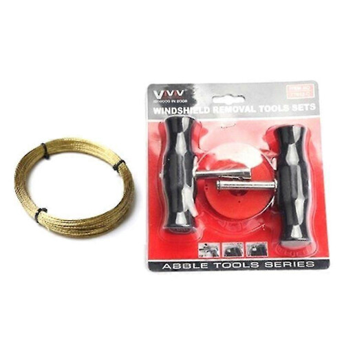 (Handle 3 strand) Car Windshield Assembly and Disassembly Glass Cutting Wire + Handles Kits