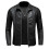 (XL, blue) Spring New Men's Leather Jacket With Stand Collar 2