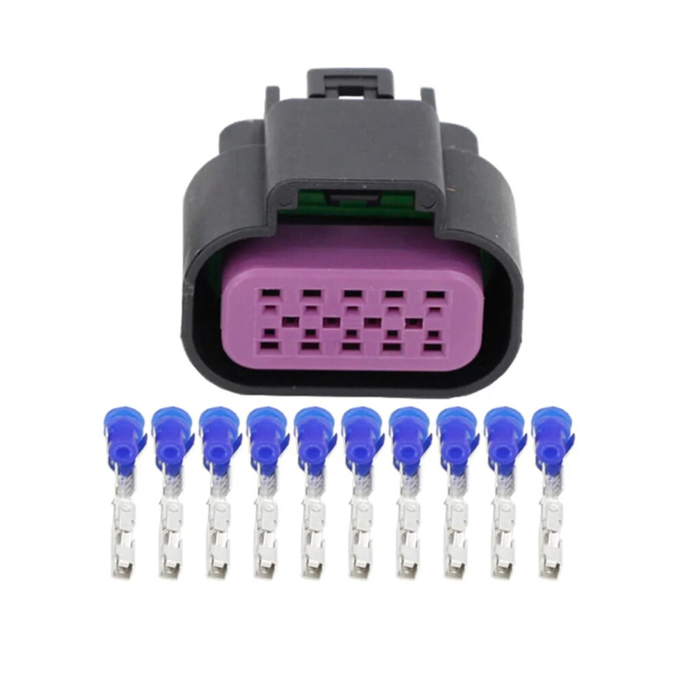 10 Pin Automotive Connector 1.5Mm Series Plug Housing With Terminals, Dj7105d1.511/21, 5 Sets Black 9771547928546