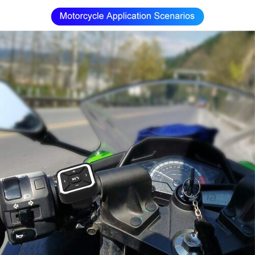 Bluetooth Media Button BT 5.0 Steering Wheel Remote for Car Music Control Play Pause Skip Volume 1