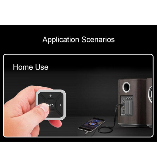 Bluetooth Media Button BT 5.0 Steering Wheel Remote for Car Music Control Play Pause Skip Volume 2