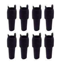 Packung mit 8 praktischen Weinverschlüssen. Bunte Option-Schwarz