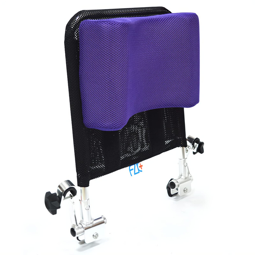 Purple Adjustable Ushaped Wheelchair Headrest Pillow, Breathable Mesh Neck Support Cushion For Universal Wheelchairs,
