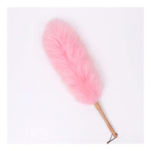 Large Fluffy Lambsfaux wool Duster with Wooden Handle, AntiStatic Washable Dust Brush for Home and Car