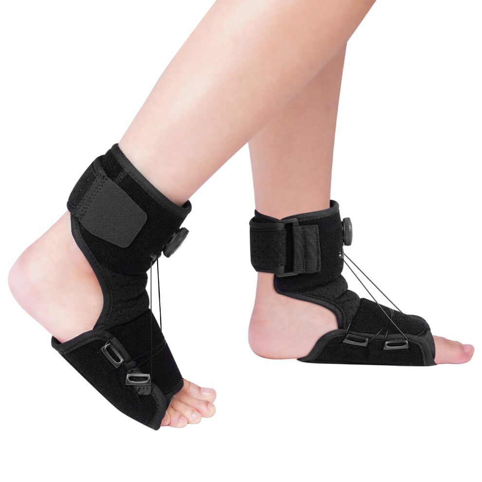 Adjustable Foot Drop Brace for Walking, Lightweight AFO Foot Drop Support for Stroke Recovery, 2 Pack
