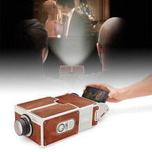 DIY Mobile Phone Projector with 8x Image Magnification, Portable Paper Kit for Home Theater Entertainment