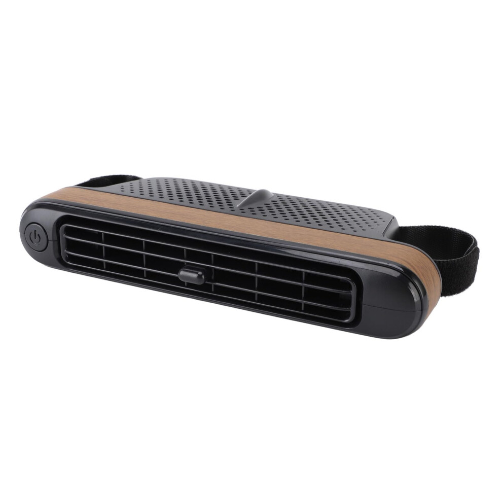 Car Seat Fan Headrest Mount, Double Turbine, 3Speed Low Noise Backseat Cooling, Wood Color Grain 9351714554657