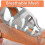 (S, Grey-orange) Short Snout Dog Muzzles,bulldog Muzzle Adjustable Breathable Mesh Dog Muzzle For Briting Chewing 3
