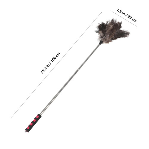 Extendable Ceiling Fan Duster with Telescopic Handle, Lightweight Reusable Fluffy Brush for  Ceilings 1