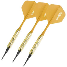 (Gold Dart Barrels, Yellow) 3pcs 17g Soft Tip Darts Sports Entertainment Copper Dart Body Nylon Rod Flight