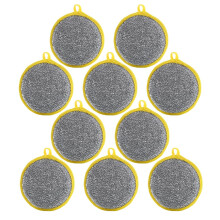 Kitchen Scrub Sponge 10Pack Round Double Sided 2in1 Cleaning Power for Dishes Pots and Pans