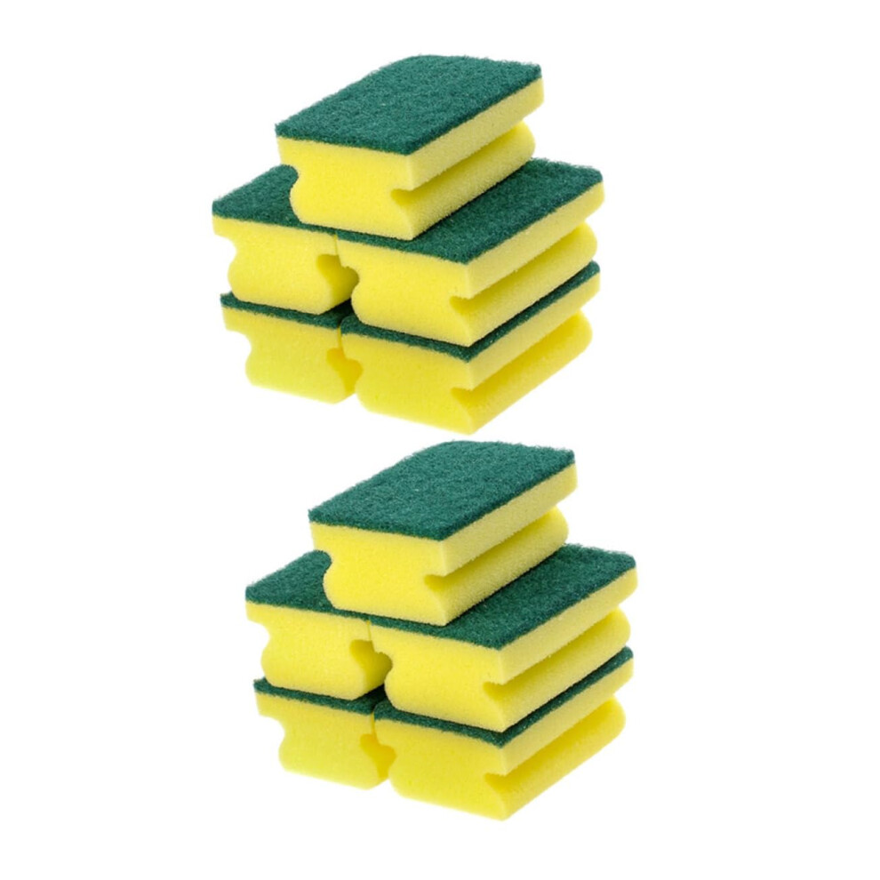 10Pcs Kitchen Sponge Scrubbers Non Scratch Dish Sponges With Scratch Resistant Surface For Cookware And Sink 9351714555043