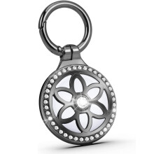 Metal Keychain Holder Case for AirTag with 360 Protection and Magnetic Lock for Keys, Pets, Bags