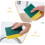 10pcs Kitchen Sponge Scrubbers Non Scratch Dish Sponges with Scratch Resistant Surface for Cookware and Sink 5